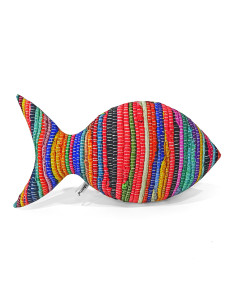 Cuscino Fishome piccolo con stampa multicolore