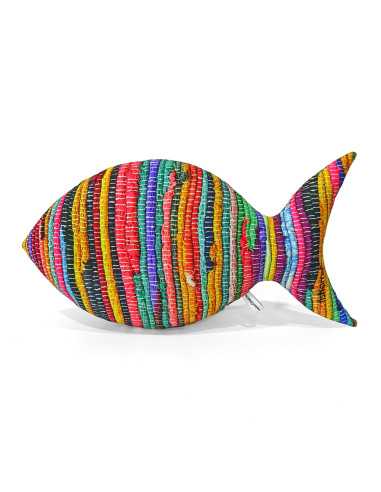 Cuscino Fishome S con stampa multicolore