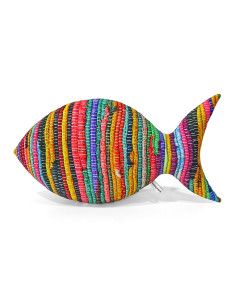 Cuscino Fishome L con stampa multicolore