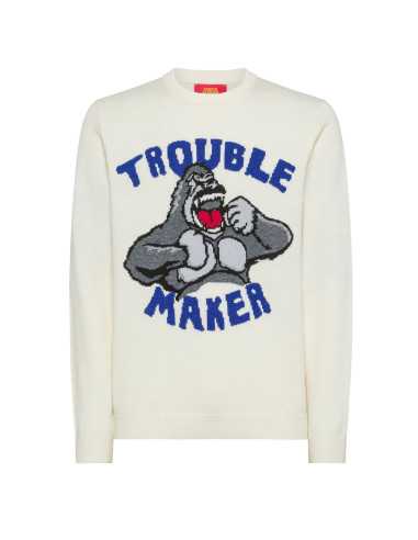 SUN68 maglia per uomo round gorilla trouble maker FW24