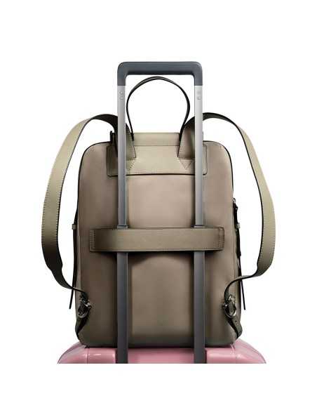 ZAINO PIQUADRO IN PELLE E TESSUTO