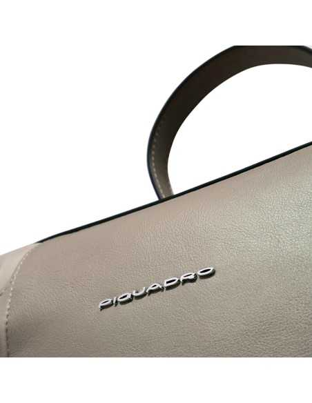 Piquadro zaino in pelle e tessuto