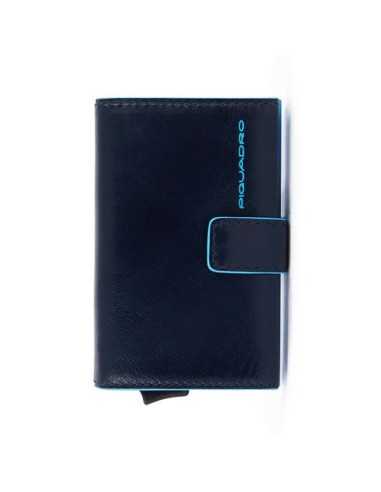 Piquadro portacarte sliding Blue Square