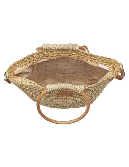 Verde borsa tracolla in paglia