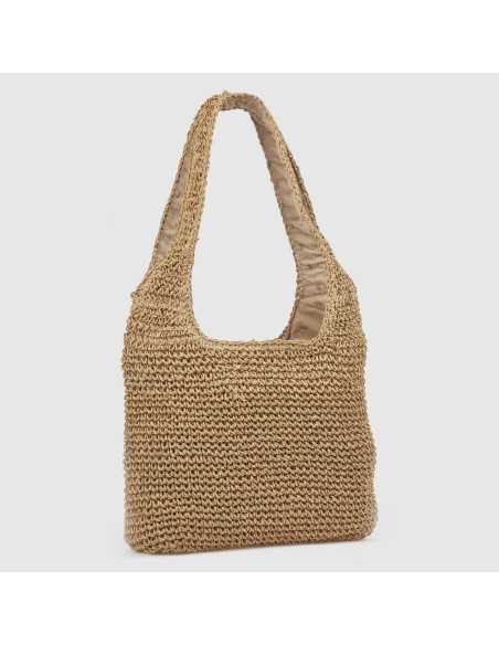 BORSA TRACOLLA VERDE IN PAGLIA