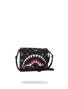 Sprayground pochette Gray Peeking Character Check Crossover 2