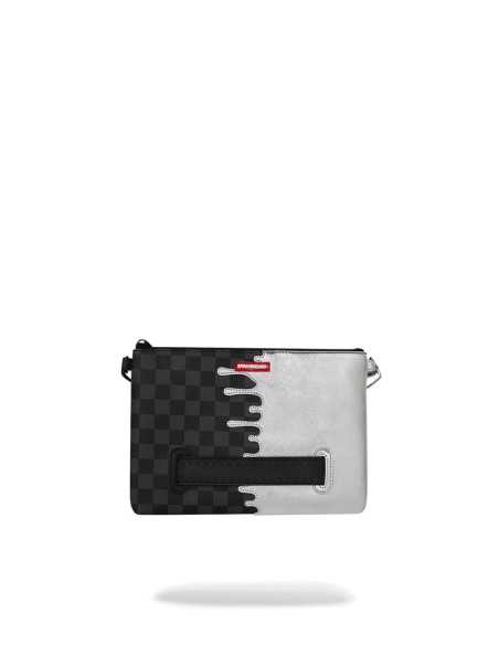 POCHETTE SPRAYGROUND SILVER SIDE DRIP CROSSOVER