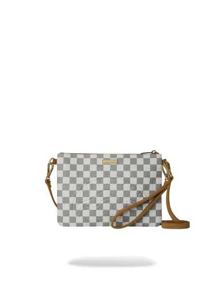 Sprayground pochette Graff embossed cream check crossover