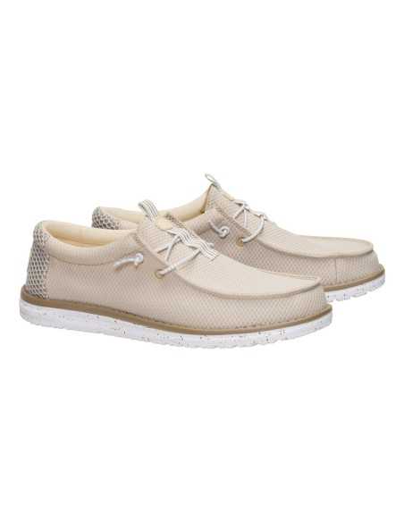 MOCASSINO HEY DUDE WALLY MESH NEUTRALS