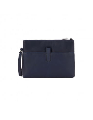 Pochette uomo in pelle porta iPad® Piquadro Finn blu