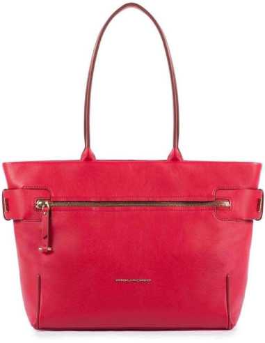 Piquadro leather shopping bag