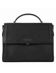 Piquadro leather briefcase with one handle