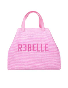 Shopping bag Rebelle "Ashanti straw" con tracolla